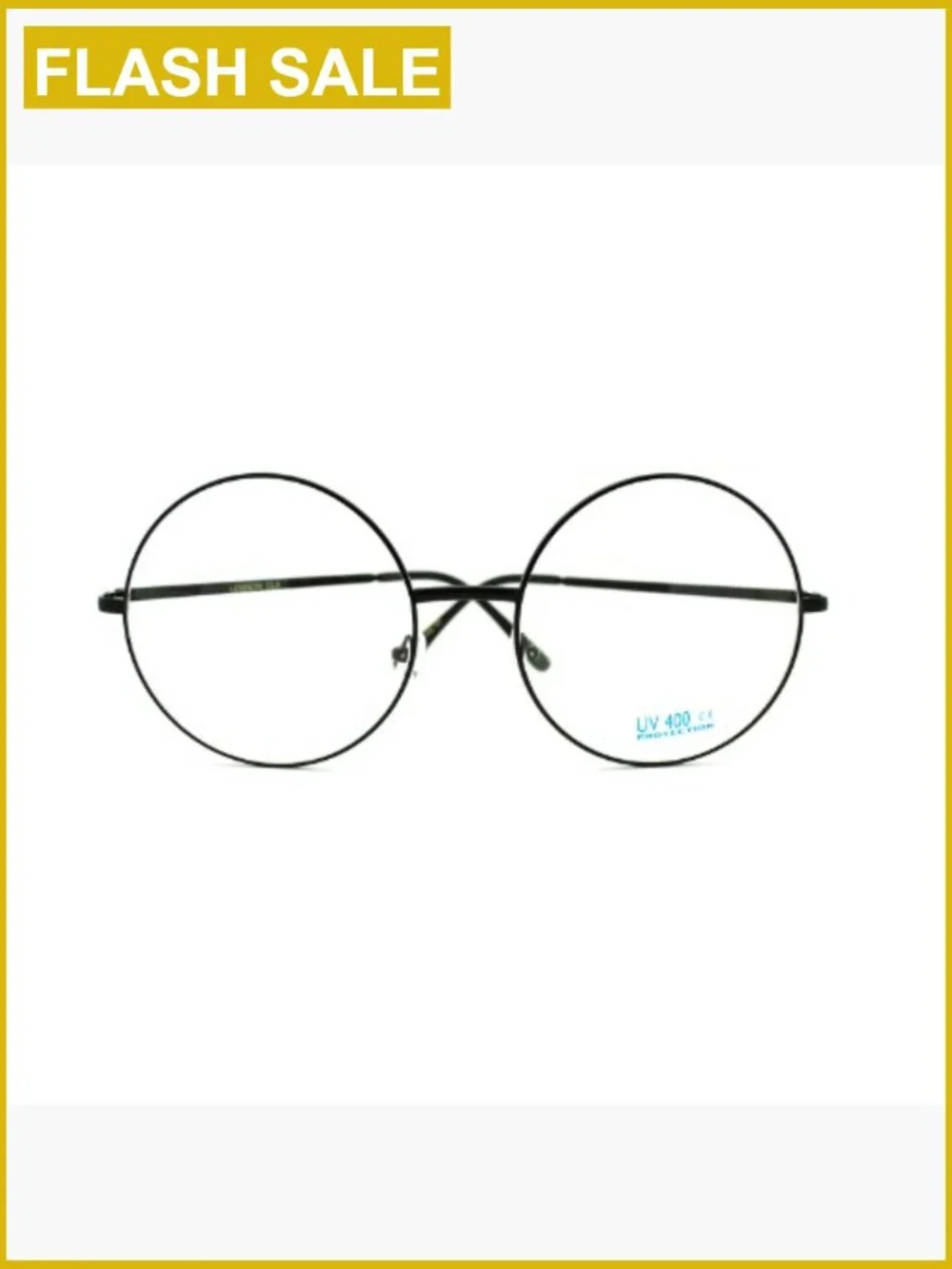 Super Oversized Round Circle Frame Clear Lens UV400 Glasses